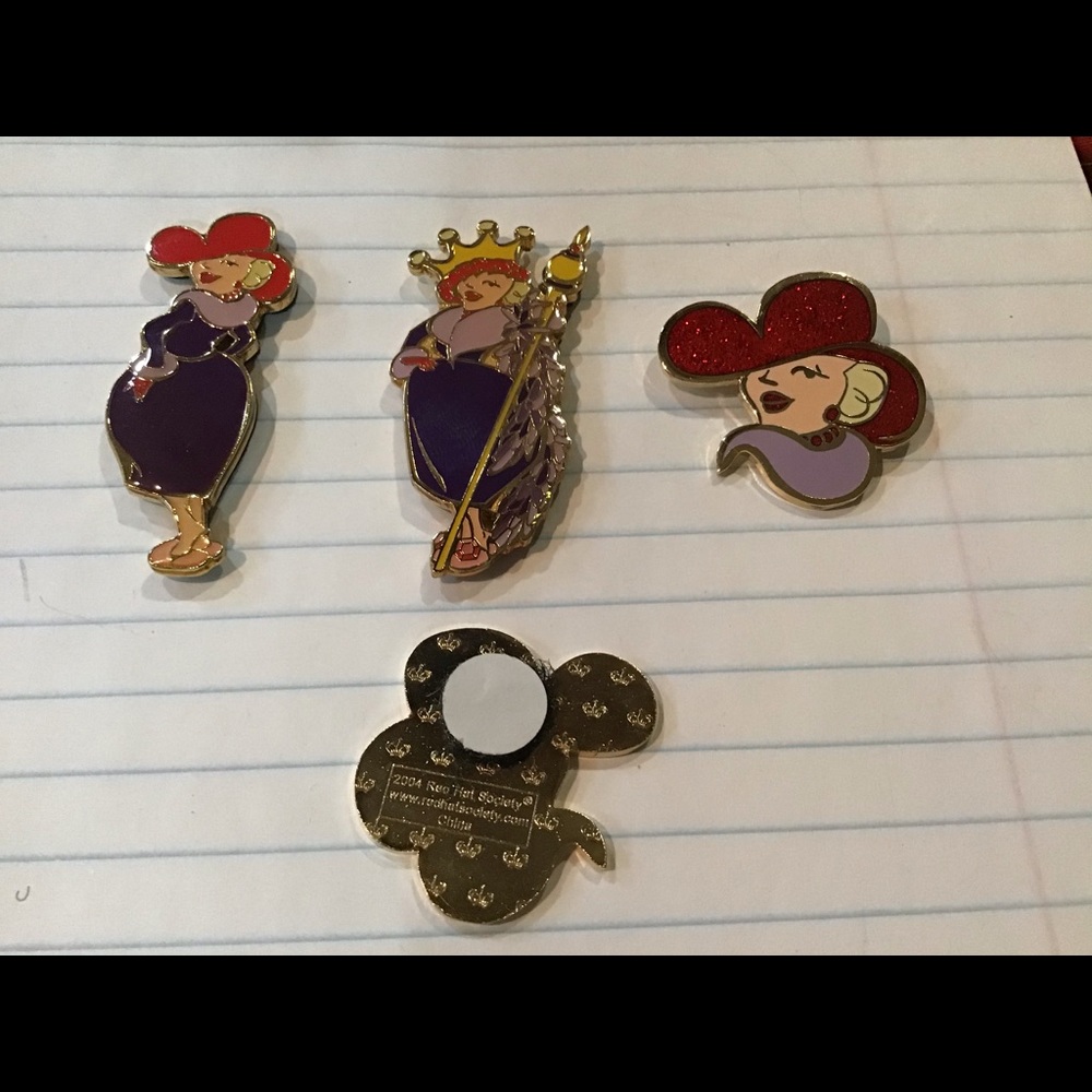 Set of 3 magnets red hat lady